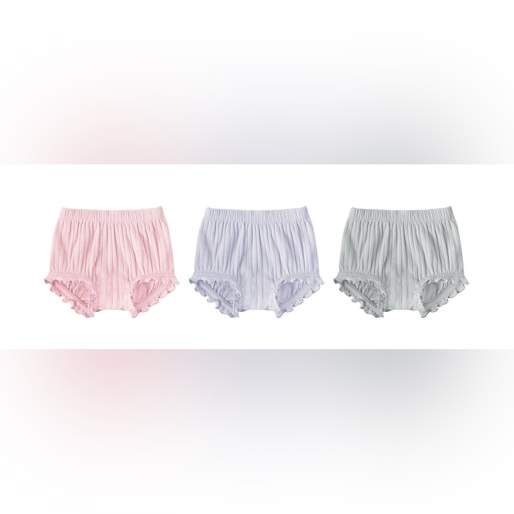 Member’s Mark Baby Girls 3 Pack 100% Organic Cotton Bloomer Shorts Size 18 Month